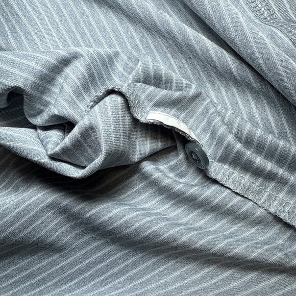 Callaway Golf Opti-Dri Mens Large Collared Polo Shirt Gray White Striped EUC - Picture 8 of 10